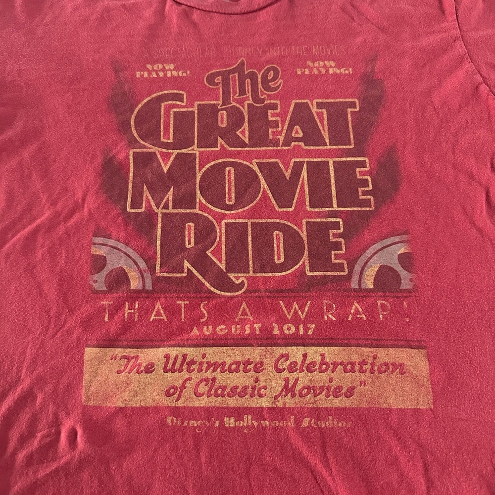 Disney Great Movie Ride Tee XL Disneyland Hollywood Studios August 2017 - Picture 5 of 6